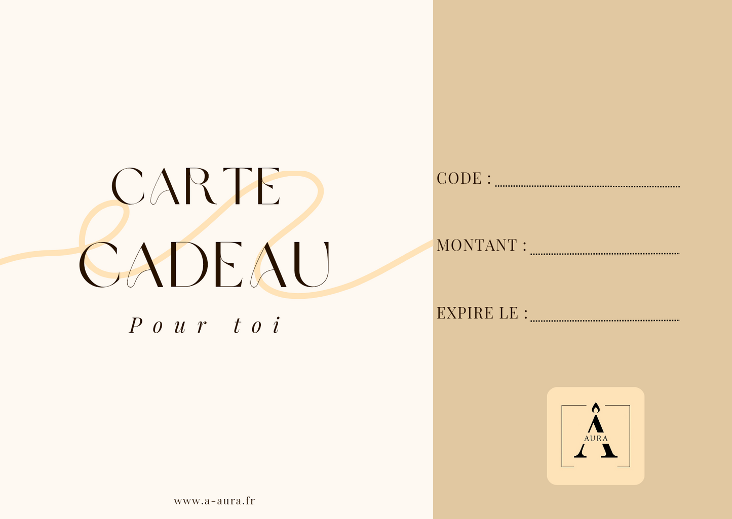 E-carte cadeau Aura
